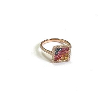 SORTIJA ORO ROSA Y CON BR 0.40 CCT 1.12                               