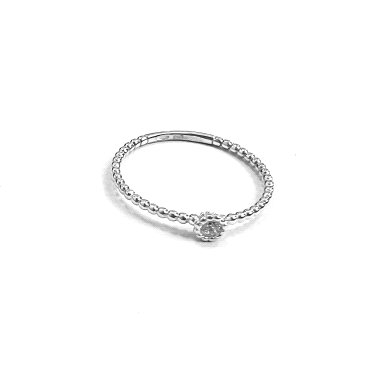 SORTIJA ORO BLANCO PIEDRA                                             
