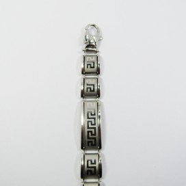 PULSERAS CABALLERO ORO BLANCO ITALIANA L