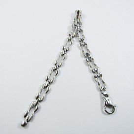 PULSERAS CABALLERO ORO BLANCO ITALIANA L