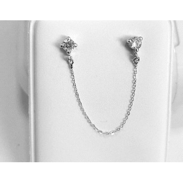 PENDIENTES ORO BLANCO PIEDRA                                          