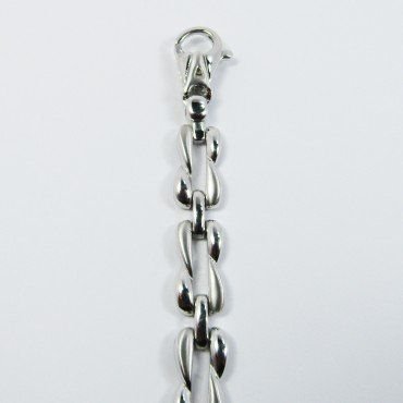 PULSERAS CABALLERO ORO BLANCO ITALIANA L