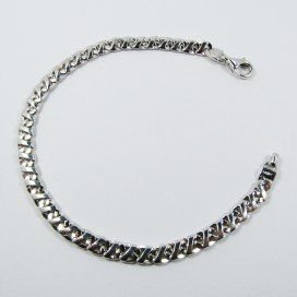 PULSERAS CABALLERO ORO BLANCO ITALIANA L