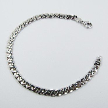 PULSERAS CABALLERO ORO BLANCO ITALIANA L