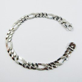 PULSERAS CABALLERO ORO BLANCO ITALIANA L