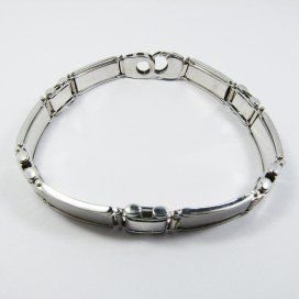 PULSERAS CABALLERO ORO BLANCO ITALIANA L