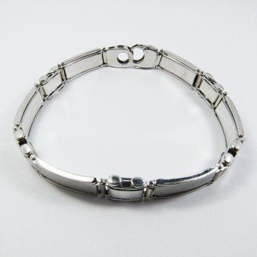 PULSERAS CABALLERO ORO BLANCO ITALIANA L
