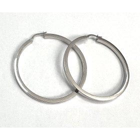 PENDIENTES ARO ORO BLANCO                                             