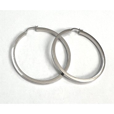 PENDIENTES ARO ORO BLANCO                                             