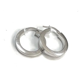 PENDIENTES ARO ORO BLANCO                                             