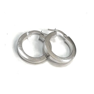 PENDIENTES ARO ORO BLANCO                                             
