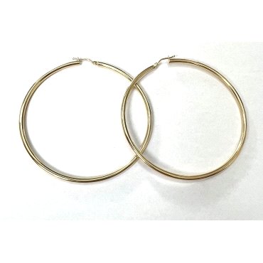 3PENDIENTES ARO ORO AMARILLO TUBO                                     