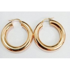 PENDIENTES ARO ORO AMARILLO TUBO                                      
