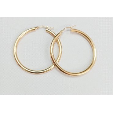PENDIENTES ARO ORO AMARILLO TUBO                                      
