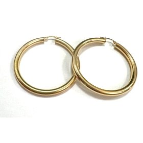 PENDIENTES ARO ORO AMARILLO TUBO                                      