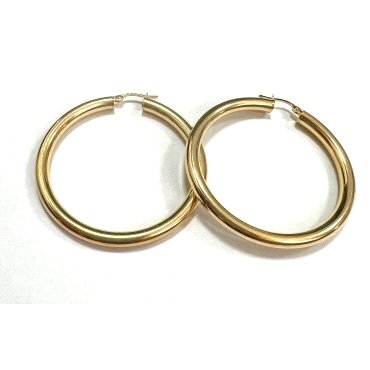 PENDIENTES ARO ORO AMARILLO TUBO                                      