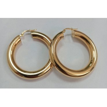 PENDIENTES ARO ORO AMARILLO TUBO                                      