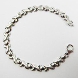PULSERA SRA. ORO BLANCO ITALIANA LISA