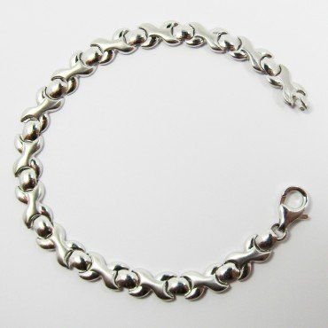PULSERA SRA. ORO BLANCO ITALIANA LISA