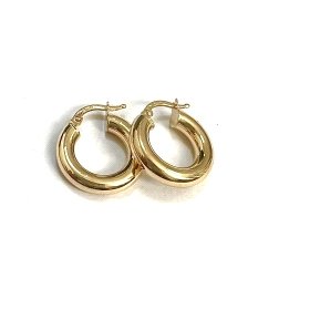 PENDIENTES ARO ORO AMARILLO TUBO                                      