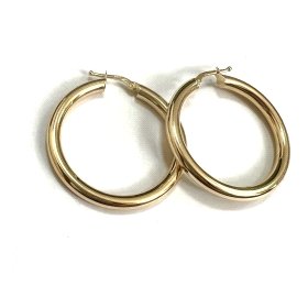 PENDIENTES ARO ORO AMARILLO TUBO                                      