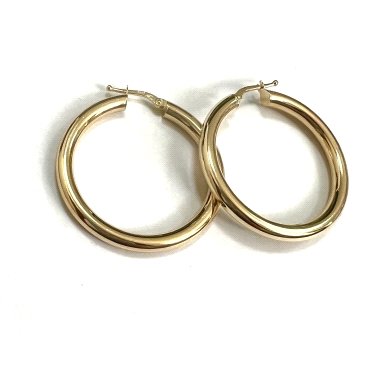 PENDIENTES ARO ORO AMARILLO TUBO                                      