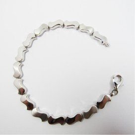 PULSERA SRA. ORO BLANCO ITALIANA LISA