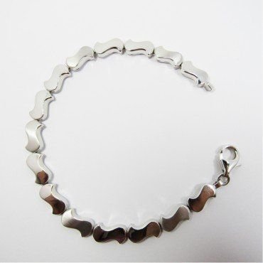 PULSERA SRA. ORO BLANCO ITALIANA LISA