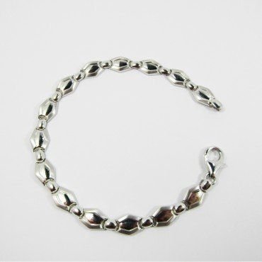PULSERA SRA. ORO BLANCO ITALIANA LISA