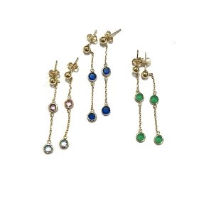 PENDIENTES ORO AMARILLO PIEDRA                                        