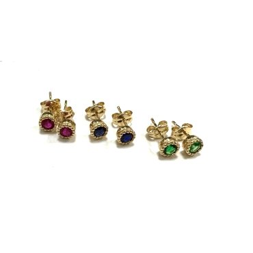 PENDIENTES ORO AMARILLO PIEDRA                                        