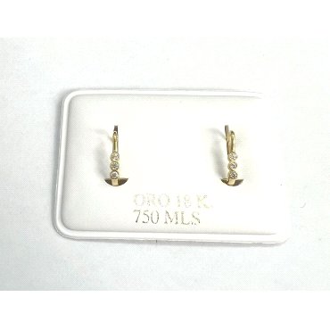 PENDIENTES ORO AMARILLO PIEDRA                                        