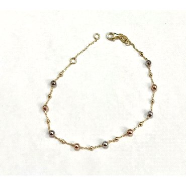 PULSERA SRA. ORO TRICOLOR                                             