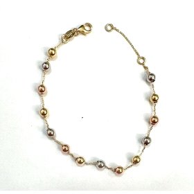 PULSERA SRA. ORO TRICOLOR                                             