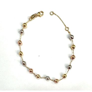 PULSERA SRA. ORO TRICOLOR                                             
