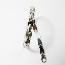 PULSERA SRA. ORO BLANCO ITALIANA LISA