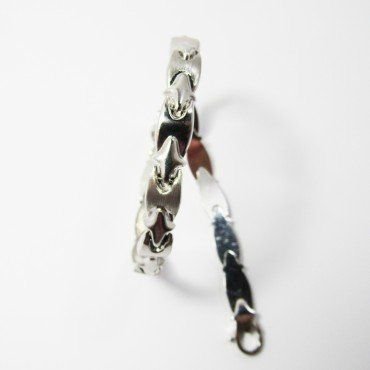 PULSERA SRA. ORO BLANCO ITALIANA LISA