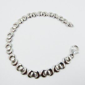 PULSERA SRA. ORO BLANCO ITALIANA LISA