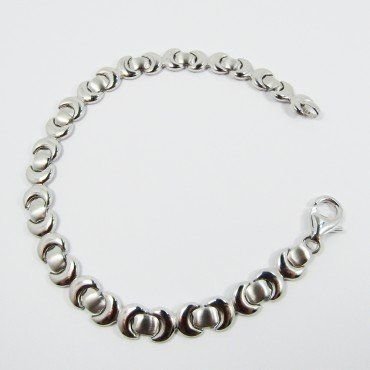 PULSERA SRA. ORO BLANCO ITALIANA LISA