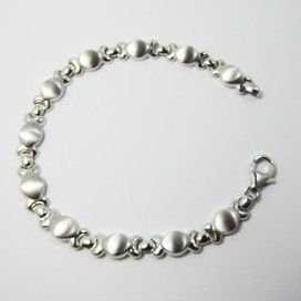 PULSERA SRA. ORO BLANCO ITALIANA LISA