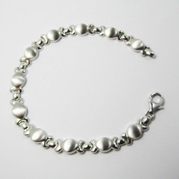 PULSERA SRA. ORO BLANCO ITALIANA LISA