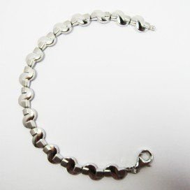 PULSERA SRA. ORO BLANCO ITALIANA LISA