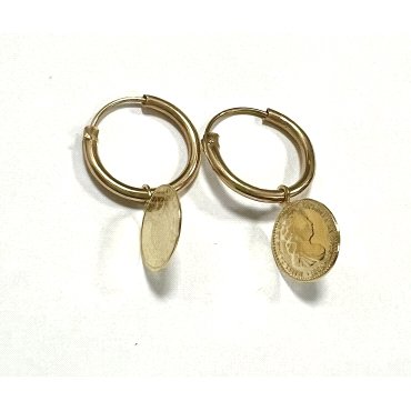 PENDIENTES ARO ORO AMARILLO TUBO                                      