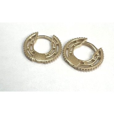 PENDIENTES ARO ORO AMARILLO PIEDRA                                    