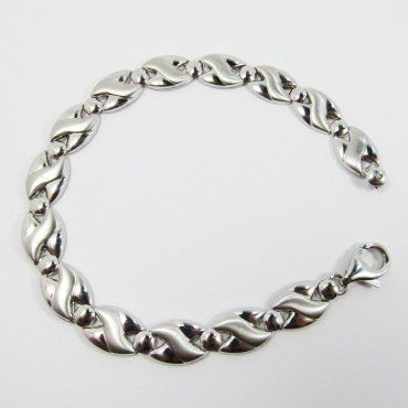 PULSERA SRA. ORO BLANCO ITALIANA LISA