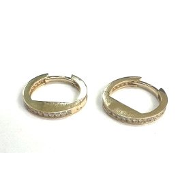 PENDIENTES ARO ORO AMARILLO PIEDRA                                    