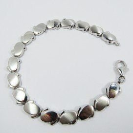PULSERA SRA. ORO BLANCO ITALIANA LISA