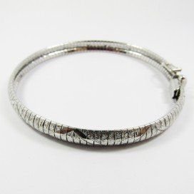 PULSERA SRA. ORO BLANCO ITALIANA LISA