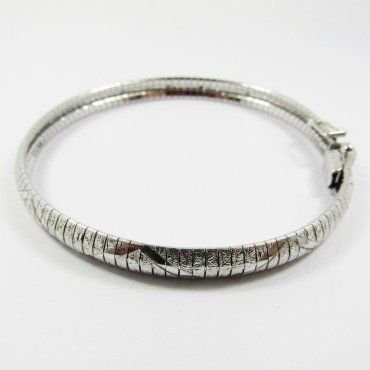PULSERA SRA. ORO BLANCO ITALIANA LISA