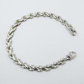 PULSERA SRA. ORO BLANCO ITALIANA LISA